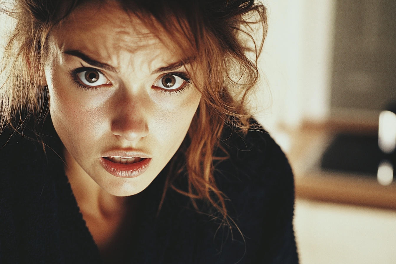 Close up of a shocked woman's face | Source: Midjourney