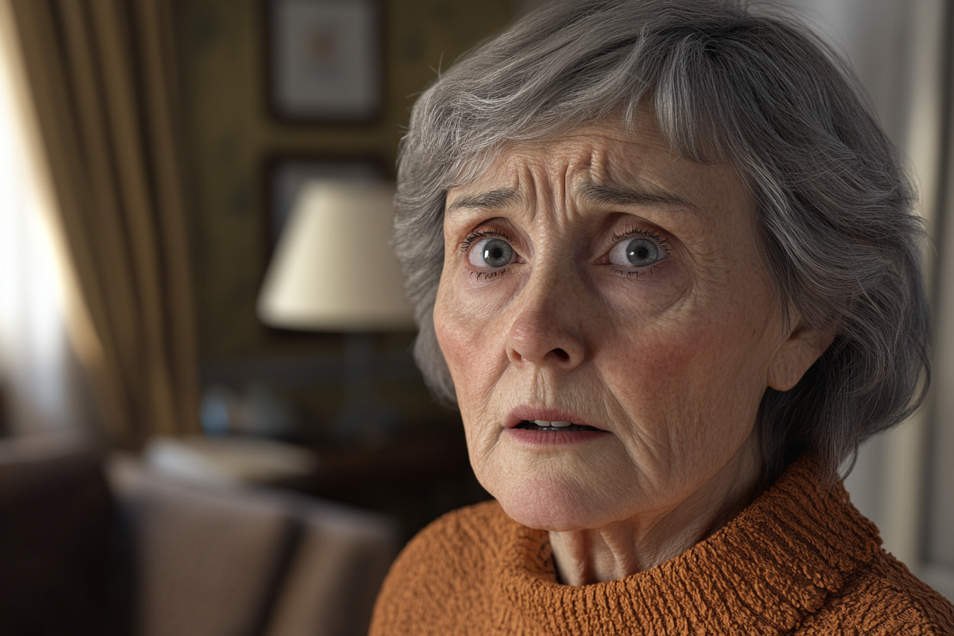 A worried older woman | Source: Midjourney