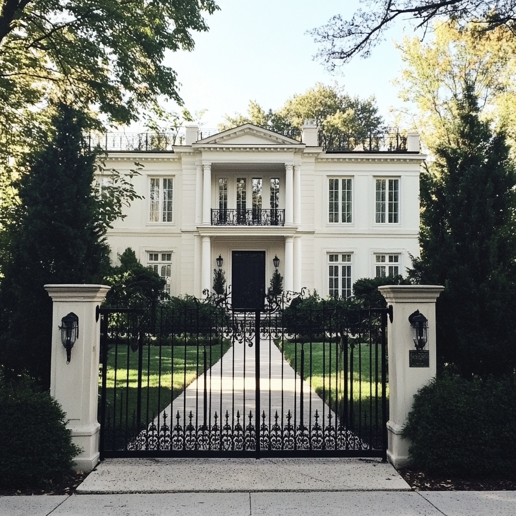 A beautiful lavish white house | Source: Midjourney