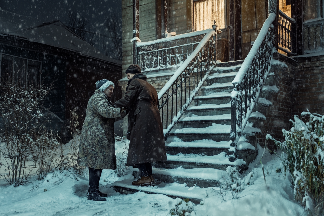 Femmes montant un escalier | Source : Midjourney