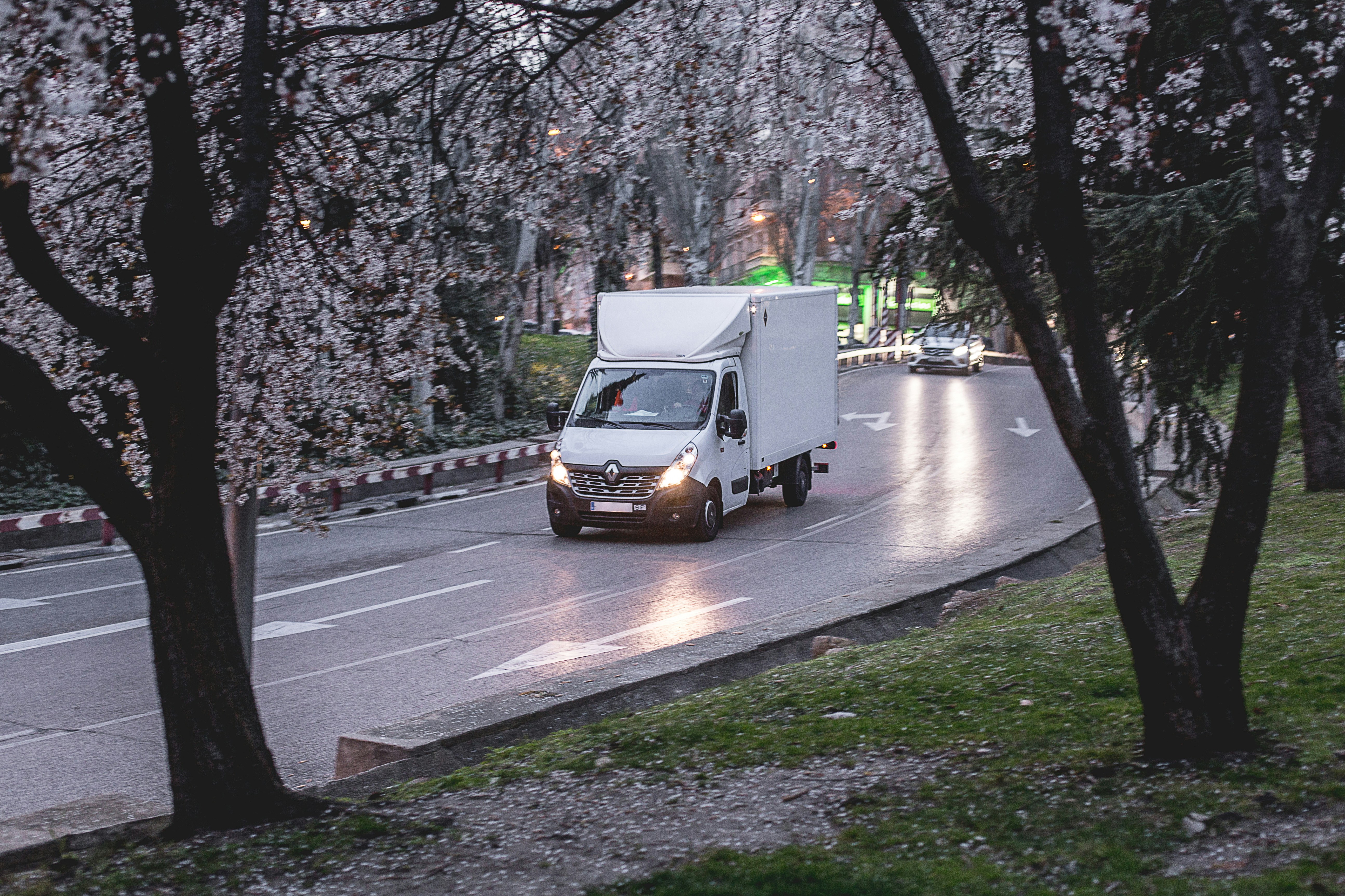 A delivery van on the road | Source: Unsplash