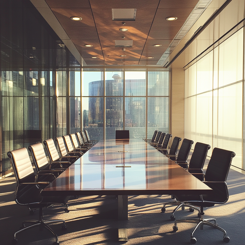 An empty boardroom | Source: Midjourney