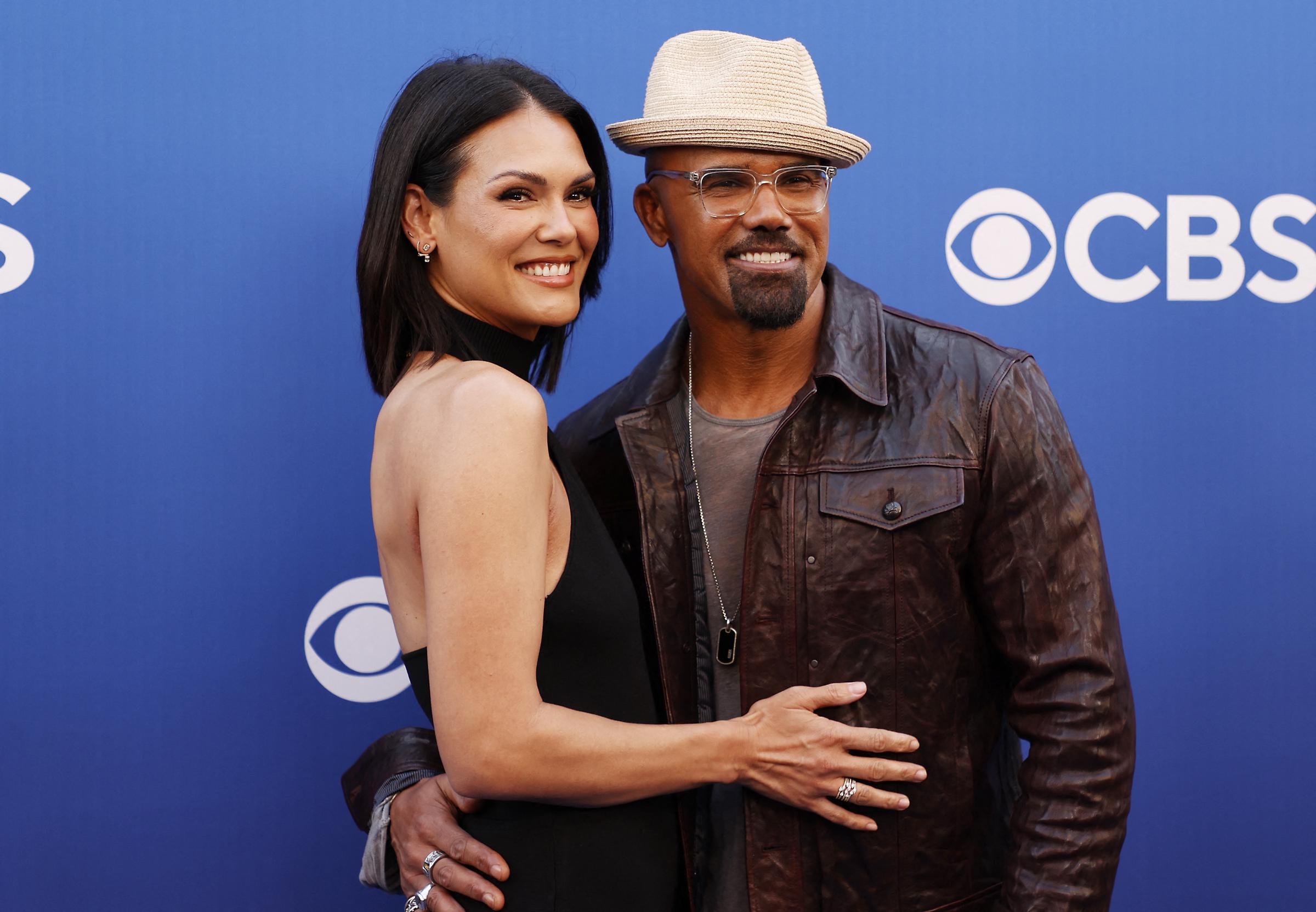 Jesiree Dizon and Shemar Moore attend a celebration of the announcement of CBS's new Fall schedule at Paramount Studios on May 2, 2024, in Hollywood, Californa. | Source: Getty Images