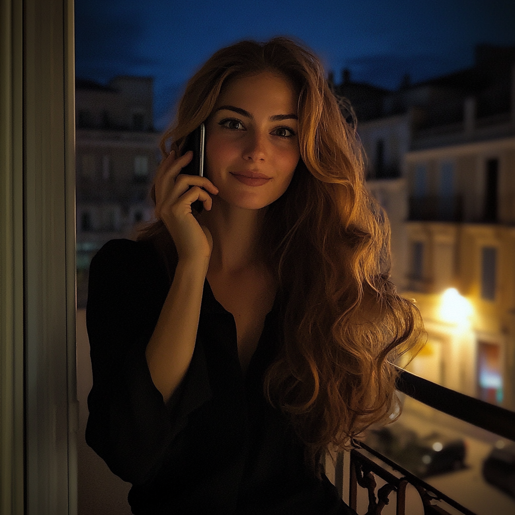 A woman standing on a balcony | Source: Midjourney