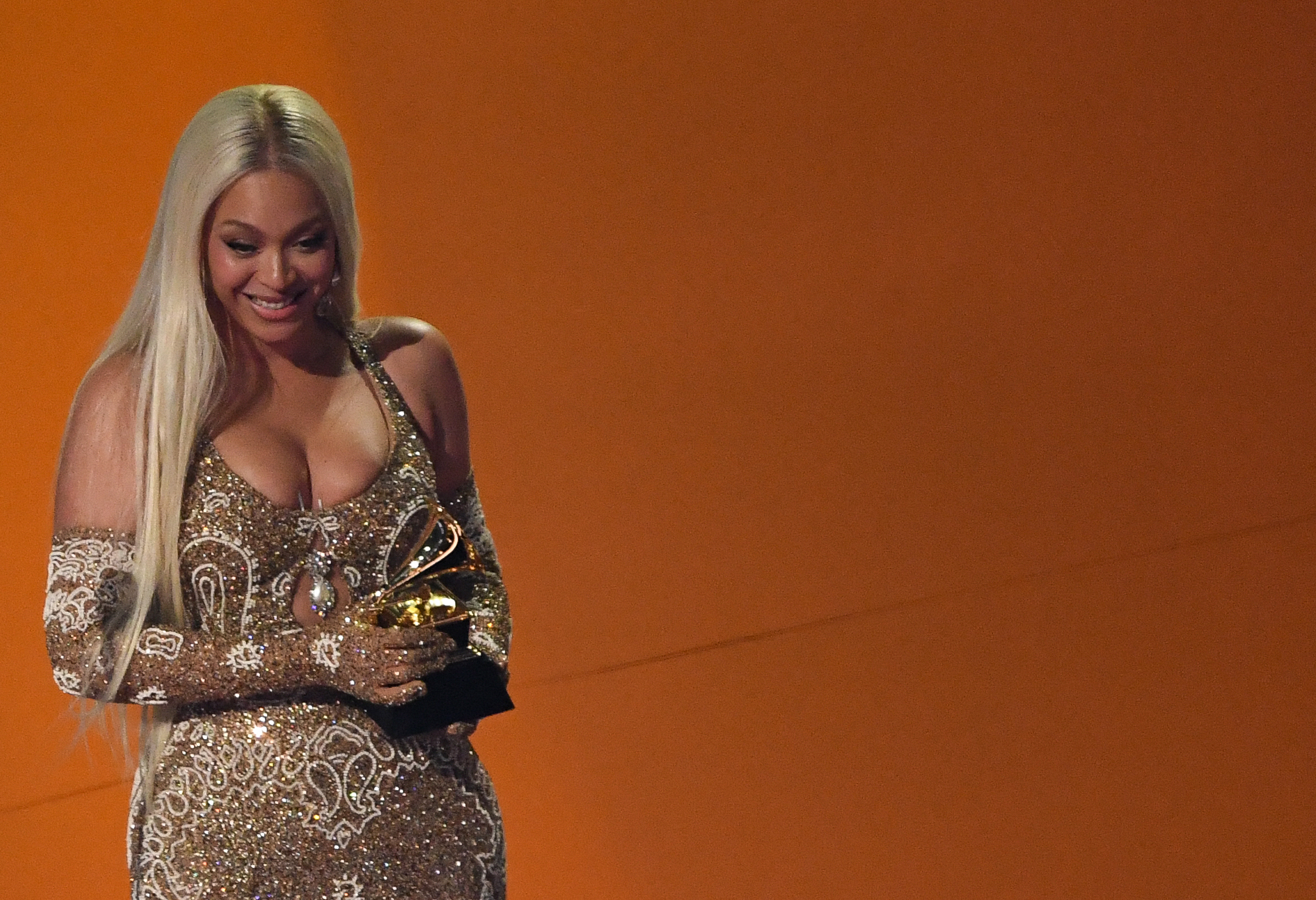 US singer Beyoncé accepts the Best Country Album award for "Cowboy Carter" on stage during the 67th Annual Grammy Awards at the Crypto.com Arena in Los Angeles on February 2, 2025 | Source: Getty Images