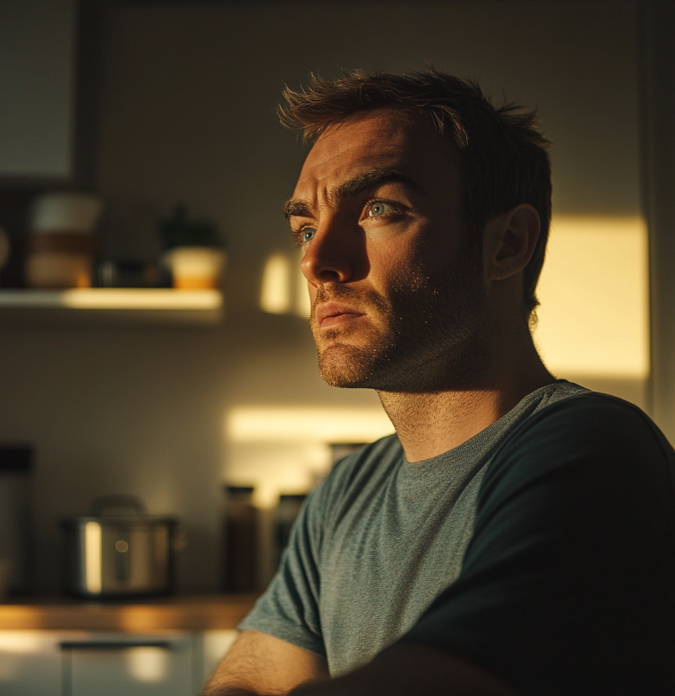 A man standing in a kitchen | Source: Midjourney