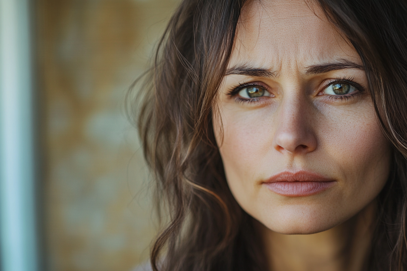 A woman frowning slightly | Source: Midjourney