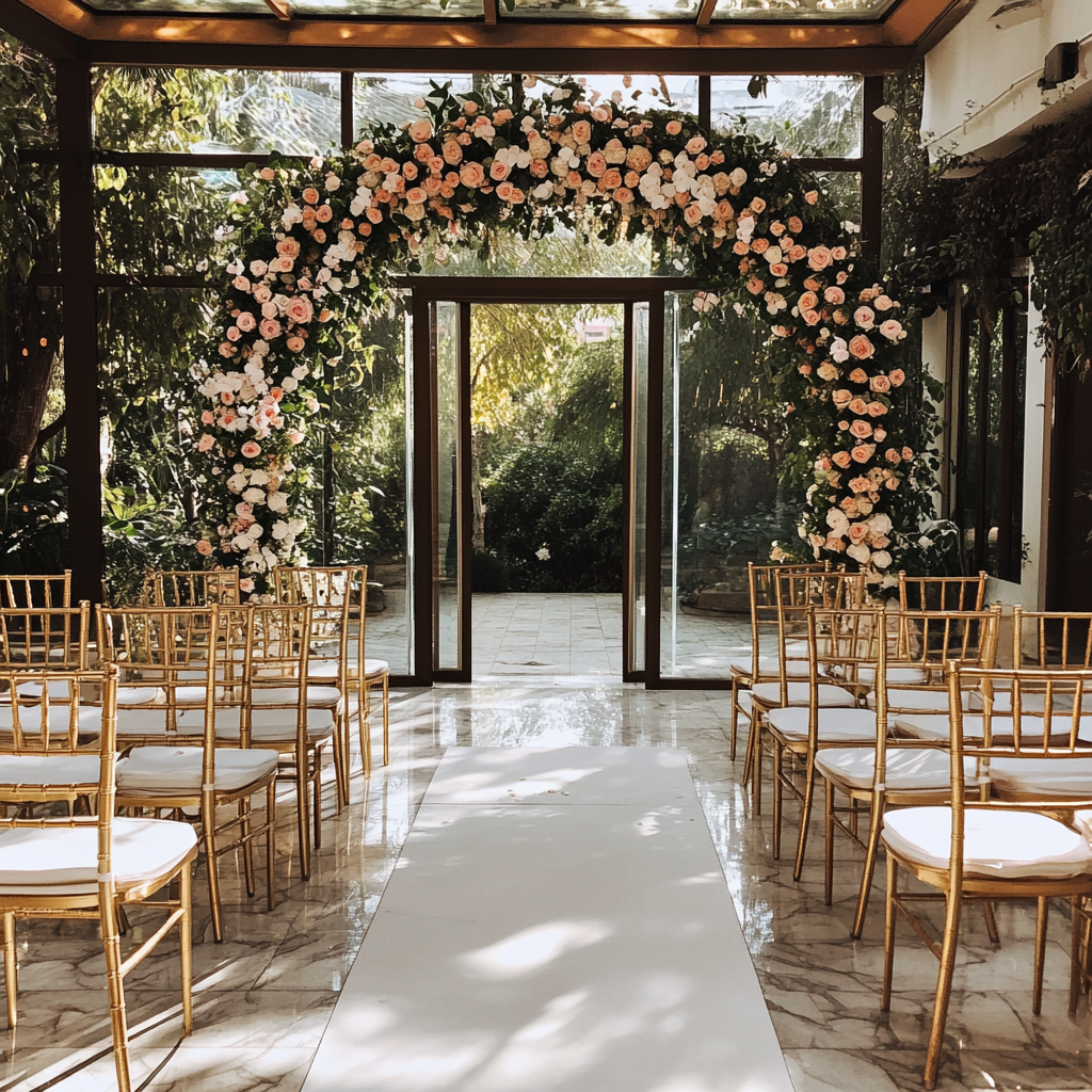 A wedding venue setup | Source: Midjourney