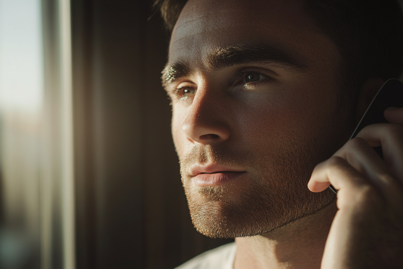 A man talking on the phone | Source: Midjourney