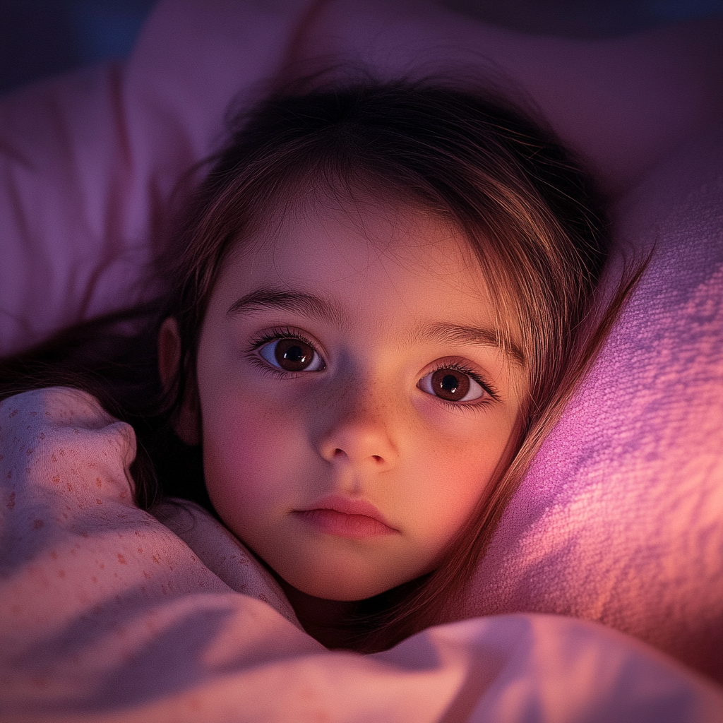 Une petite fille dans son lit | Source : Midjourney