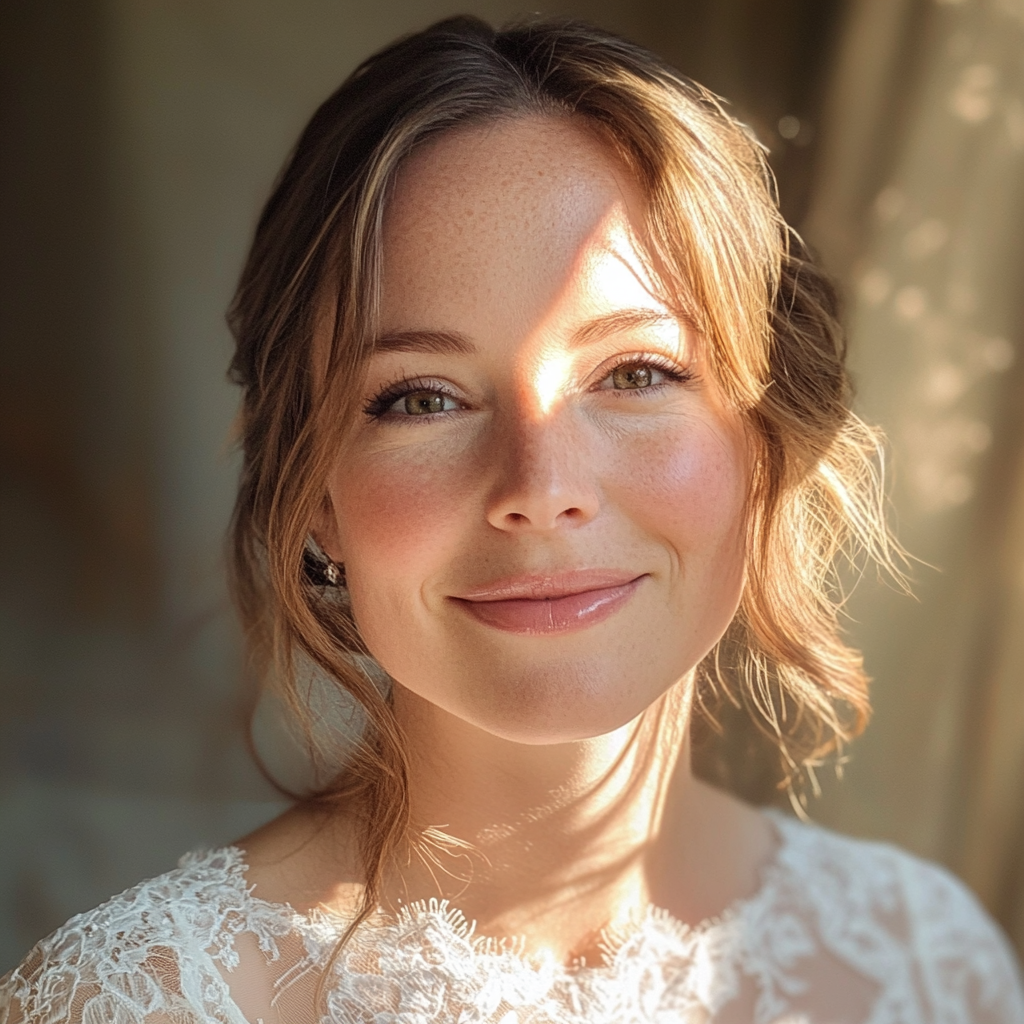 A smiling bride | Source: Midjourney