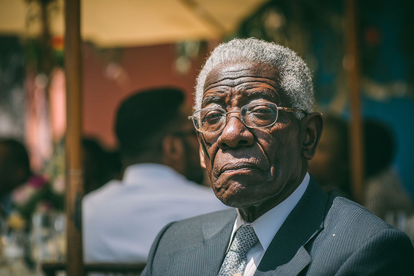 An older man at a wedding | Source: Midjourney