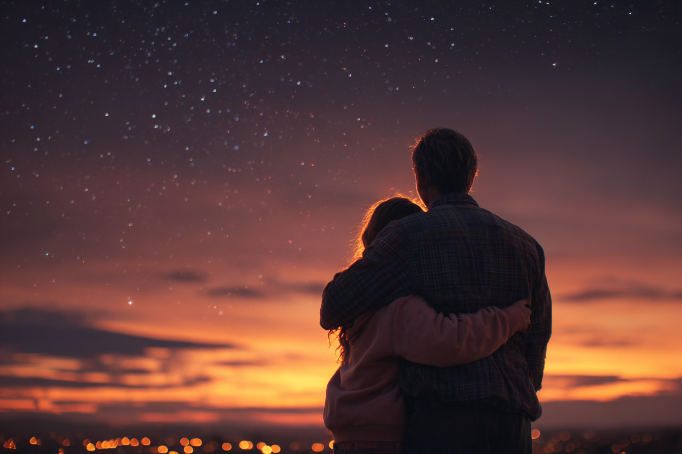 A father and his teen daughter watching the sun set | Source: The Celebritist