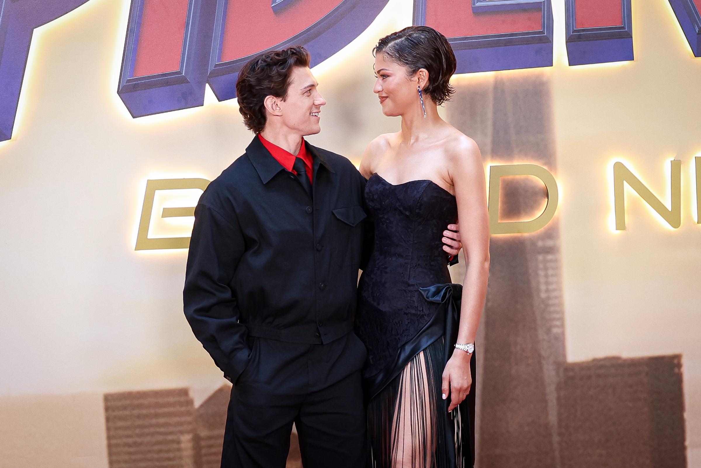 Tom Holland and Zendaya attend the photocall of Spider-Man: Brand New Day at Four Season Hotel on June 15, 2026 in Madrid, Spain. | Source: Getty Images