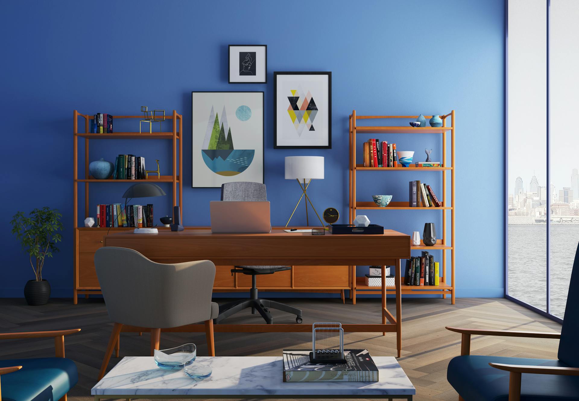 A desk in a home office | Source: Pexels