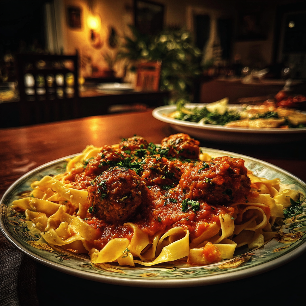 A plate of pasta | Source: Midjourney
