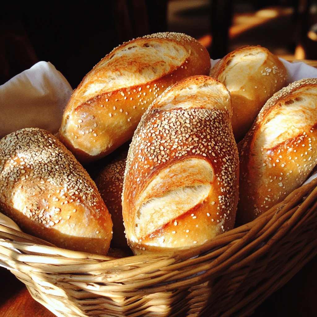 A basket of freshly made bread | Source: Midjourney