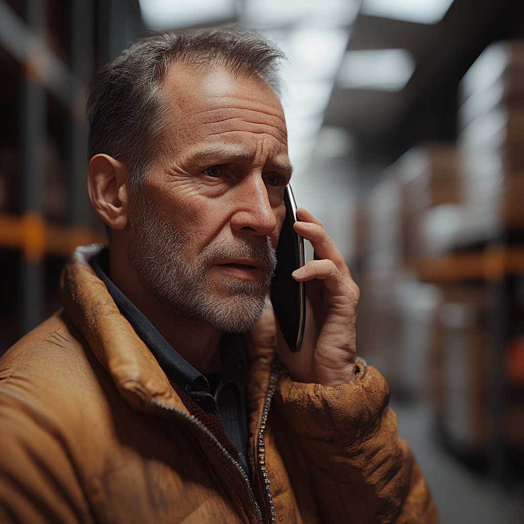 A man talking on the phone | Source: Midjourney