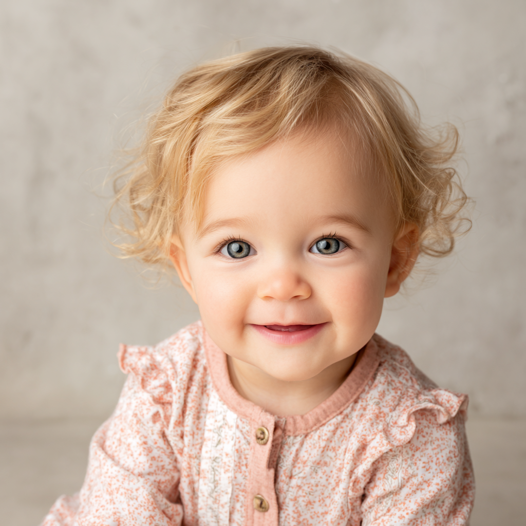 A smiling baby girl | Source: Midjourney