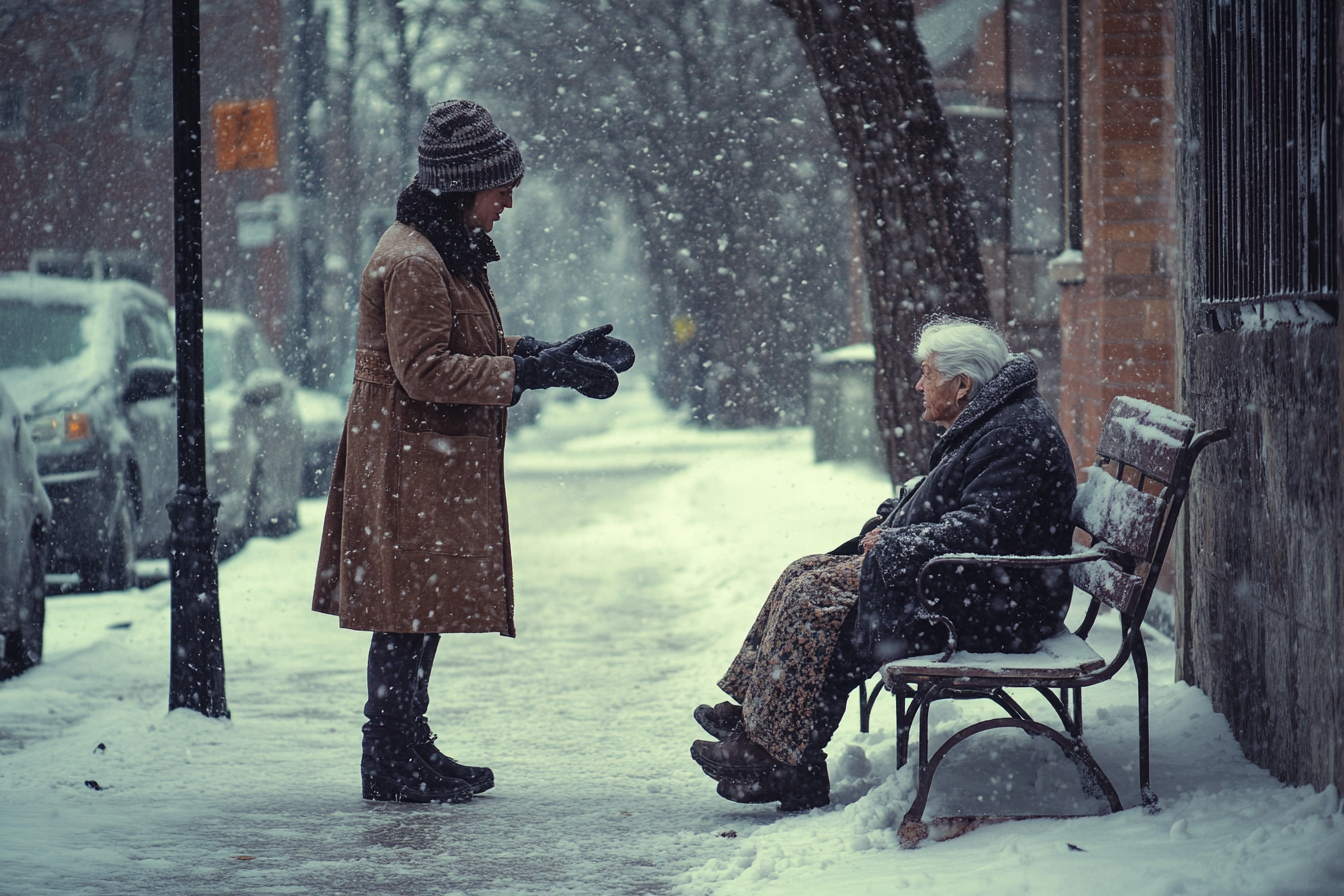 Deux femmes à l'extérieur | Source : Midjourney