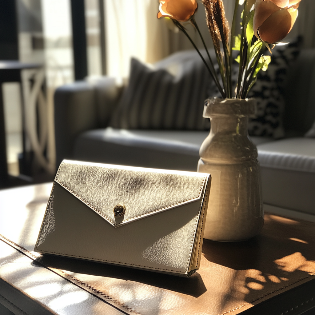 A handbag on a coffee table | Source: Midjourney