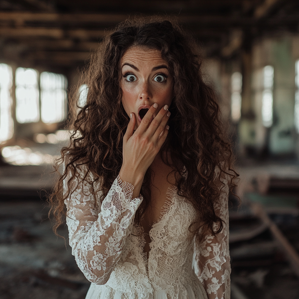 A shocked bride | Source: Midjourney