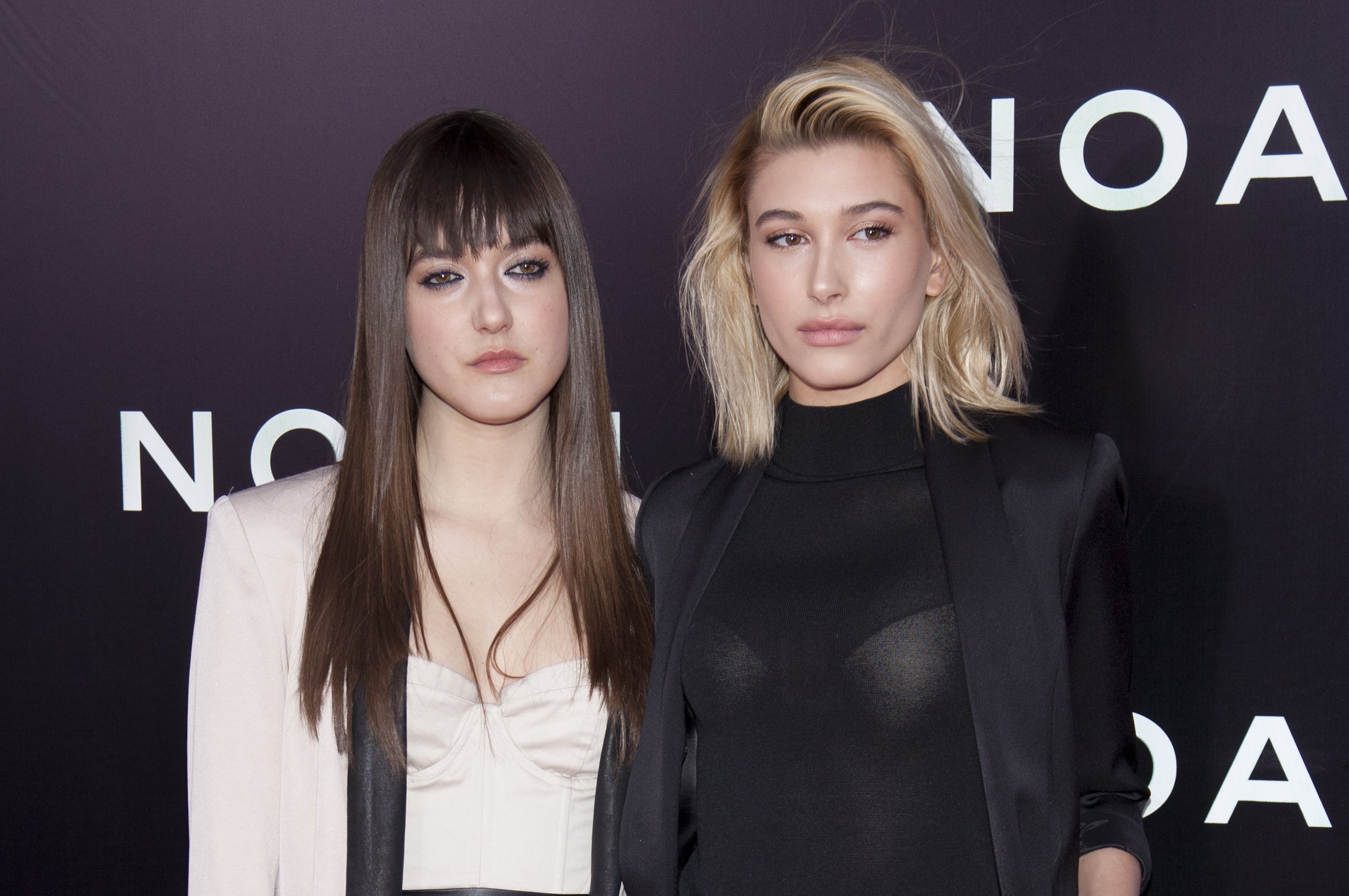 Alaia Baldwin and Hailey Baldwin at the New York premiere of "Noah" on March 26, 2014 | Source: Getty Images