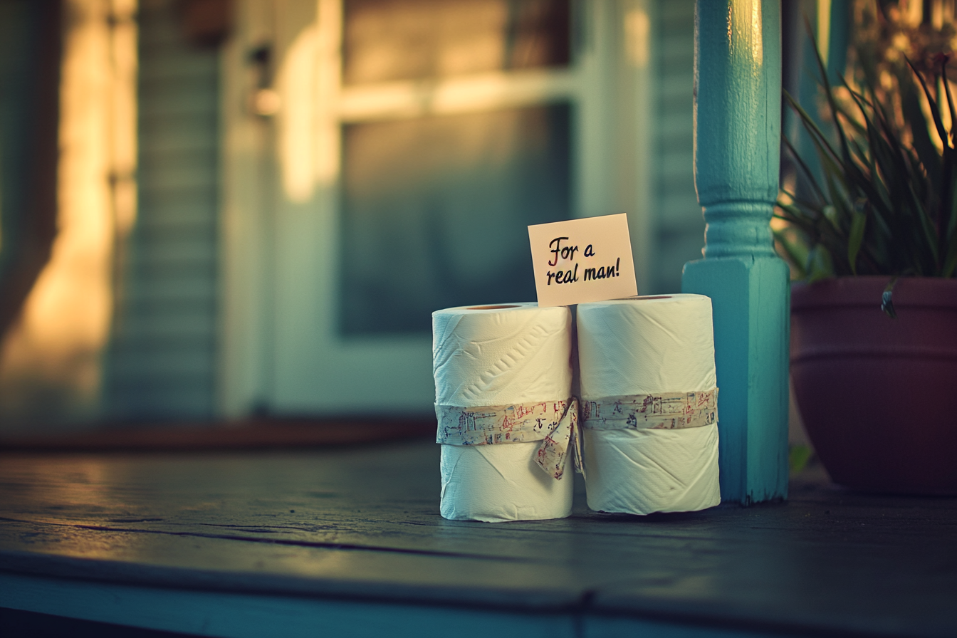 Rolls of toilet paper on a porch | Source: Midjourney