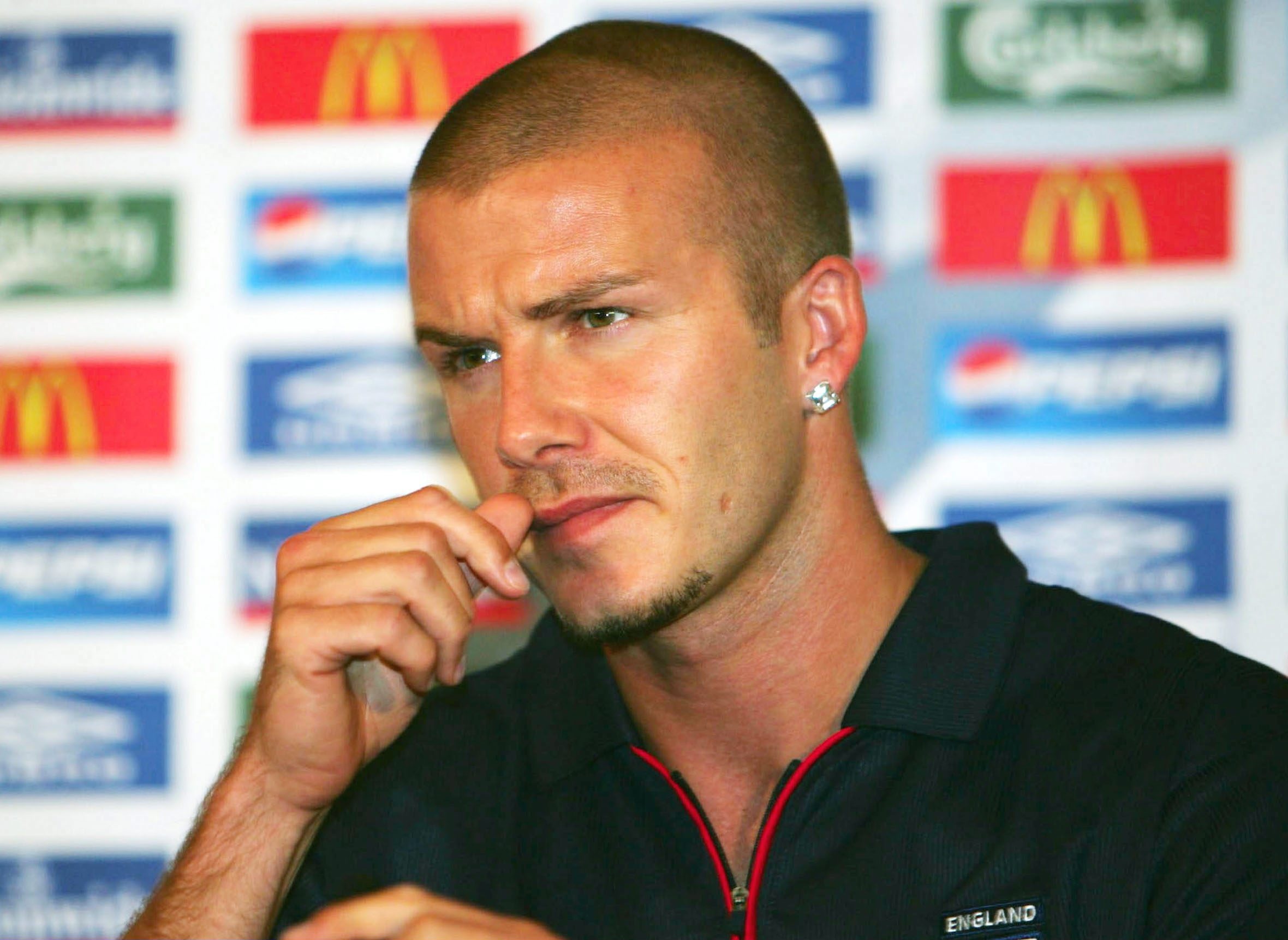David Beckham speaks during Euro 2004 in Portugal, Dafundo. | Source: Getty Images