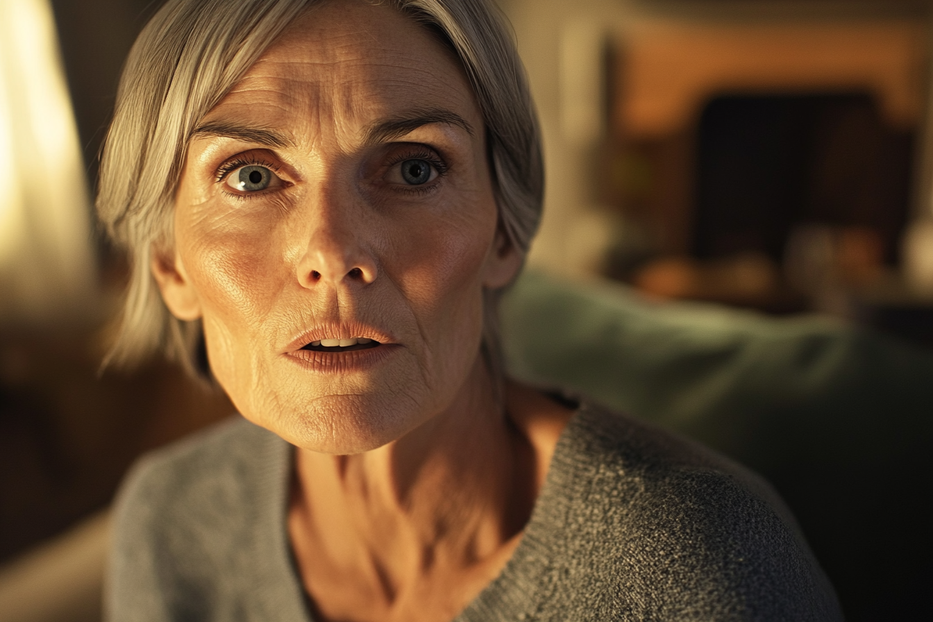 An older woman talking | Source: Midjourney