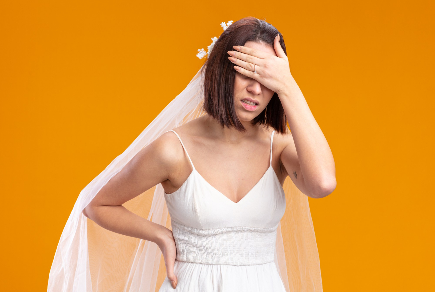 A frustrated bride | Source: Freepik