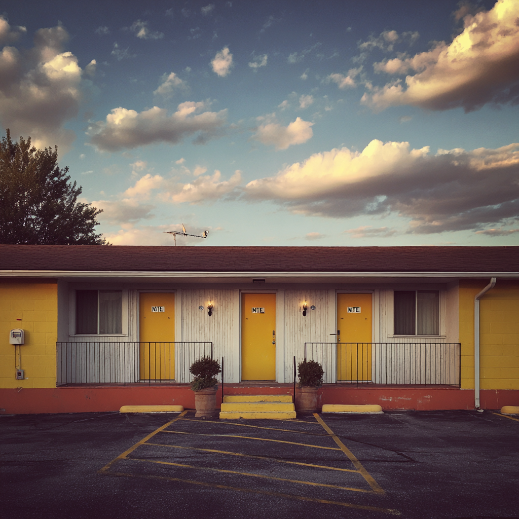 The exterior of a motel | Source: Midjourney