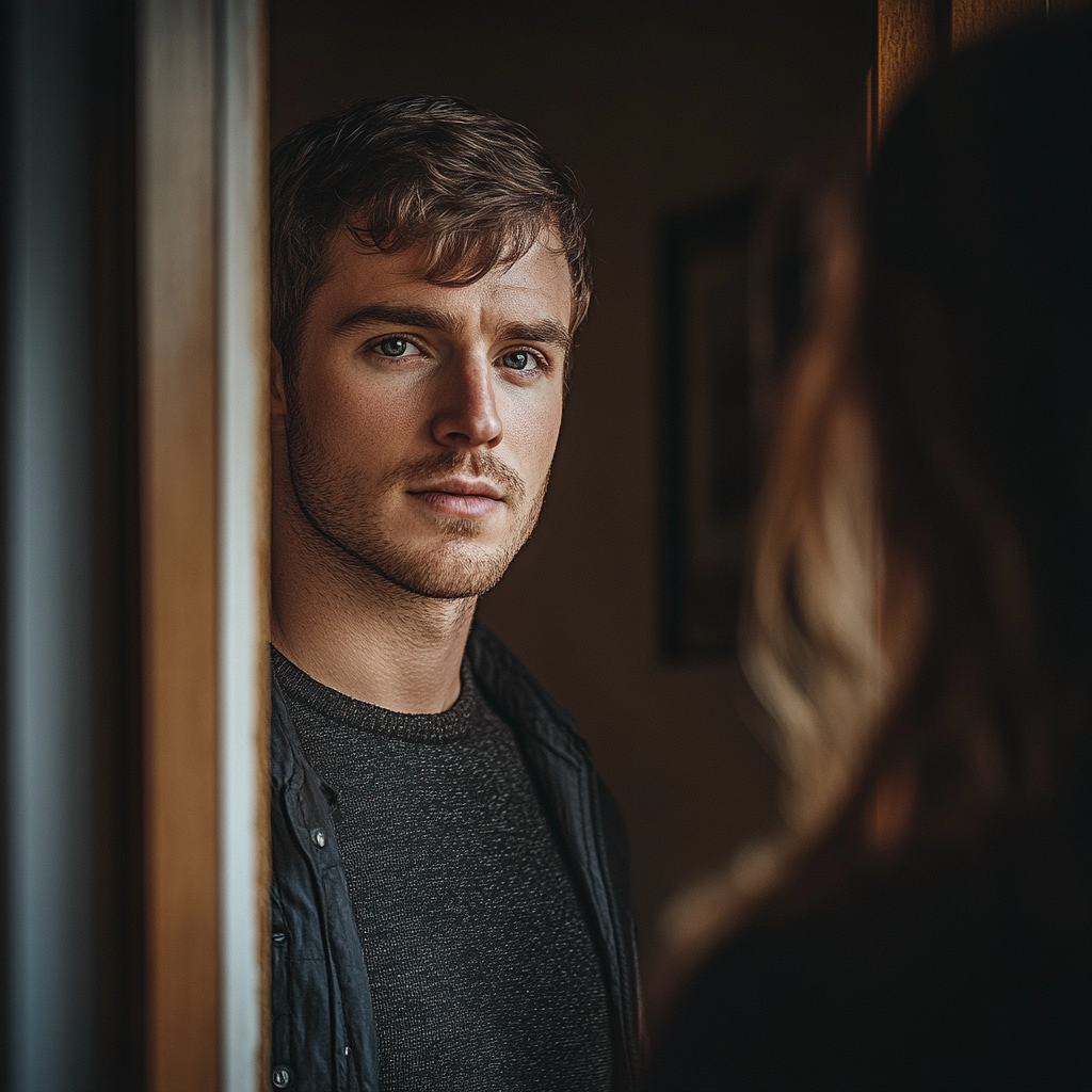 A man talking to a woman | Source: Midjourney