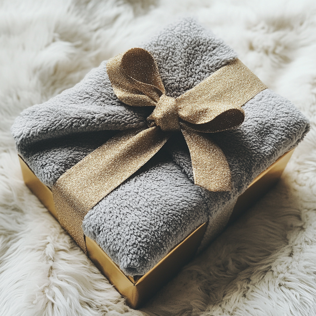 A gray robe in a box | Source: Midjourney