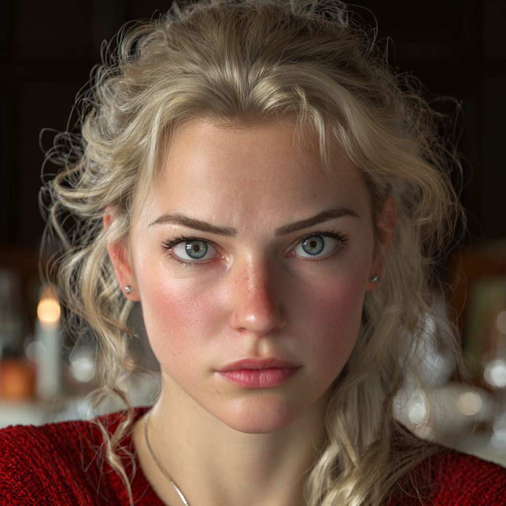 An annoyed young woman | Source: Midjourney