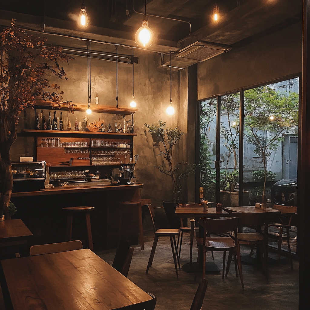 The interior of a coffee shop | Source: Midjourney