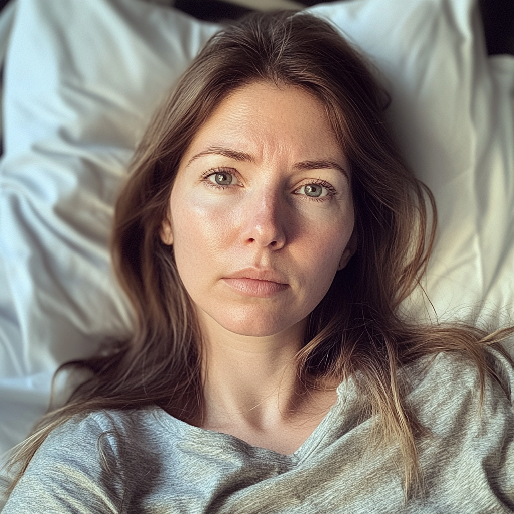 Une femme allongée dans un lit d'hôpital | Source : Midjourney