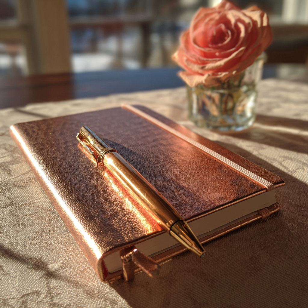 A pen and a notebook on a table | Source: Midjourney
