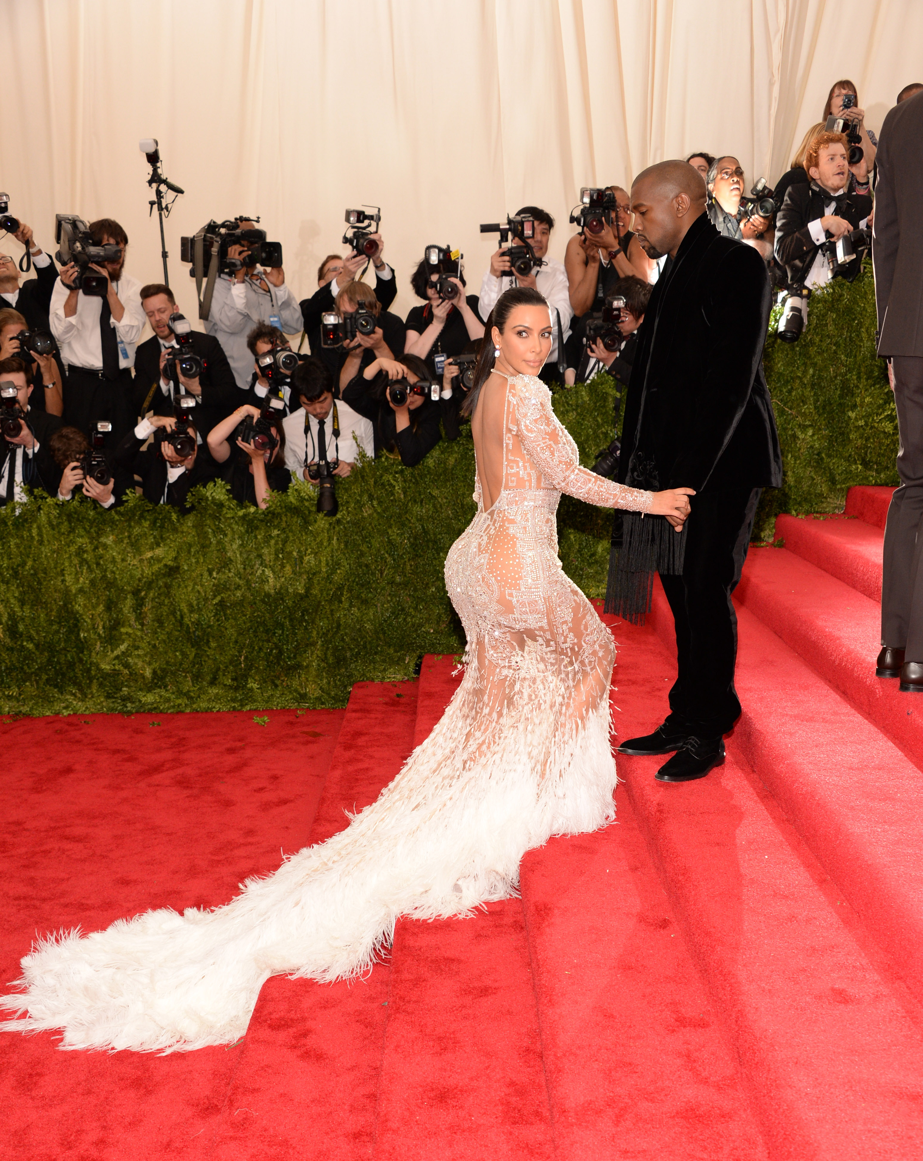 Kanye West and Kim Kardashian West at the 2015 Met Gala on May 4 in New York. | Source: Getty Images