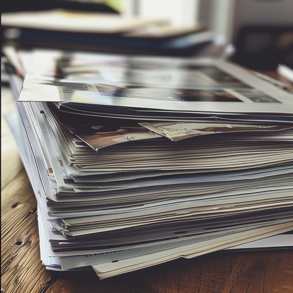 Une pile de documents | Source : Midjourney