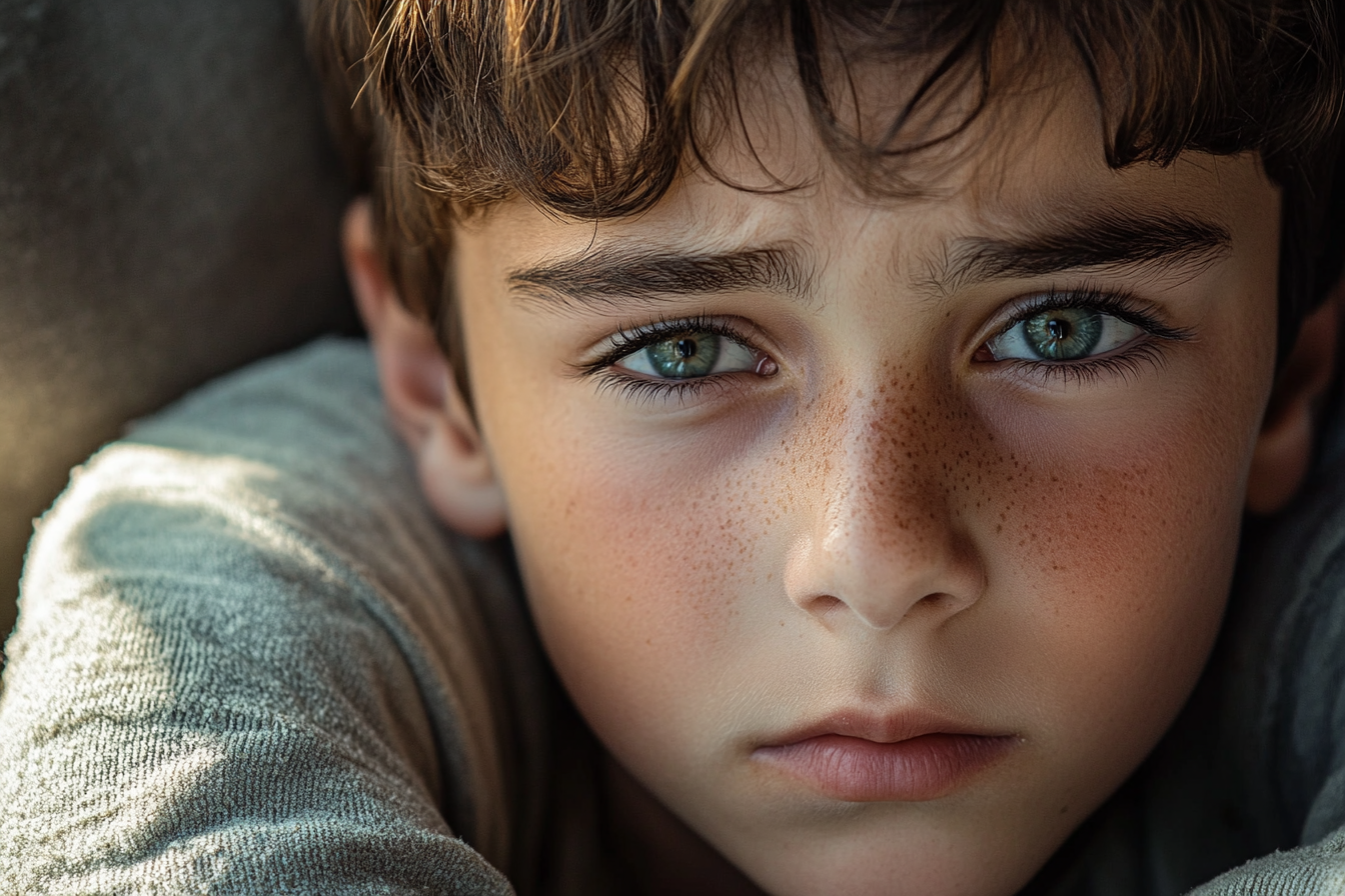 A sad teen boy with a pleading look | Source: Midjourney