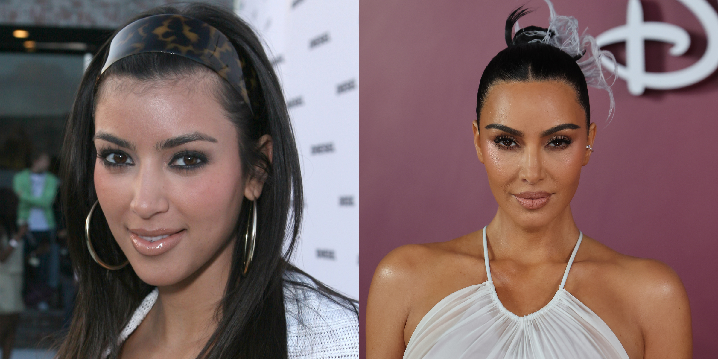 Kim Kardashian circa 2007 and 2025 | Source: Getty Images
