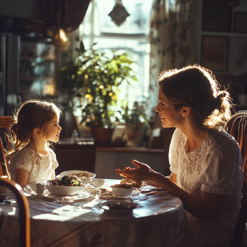 Une femme parle à sa fille | Source : Midjourney