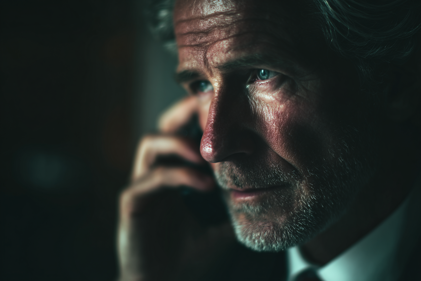 A man talking on the phone | Source: Midjourney