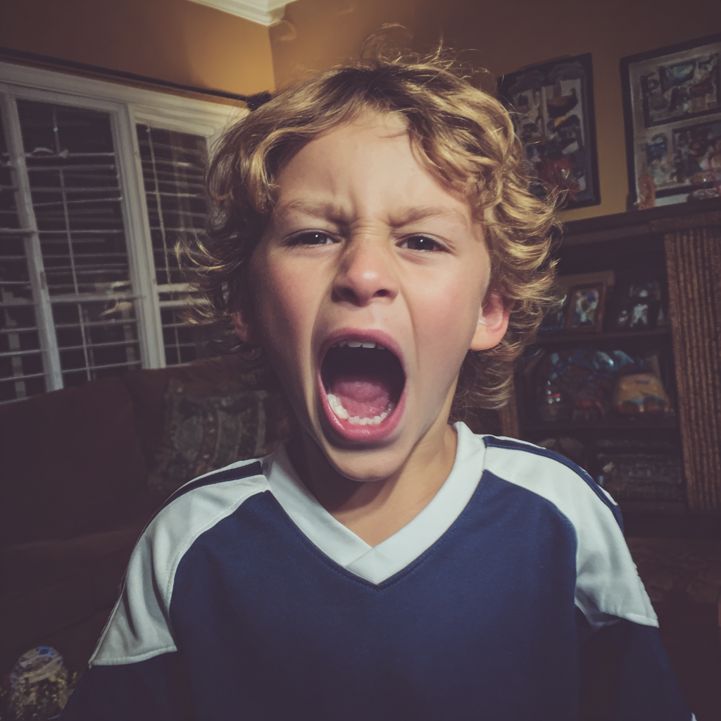 A screaming little boy | Source: Midjourney
