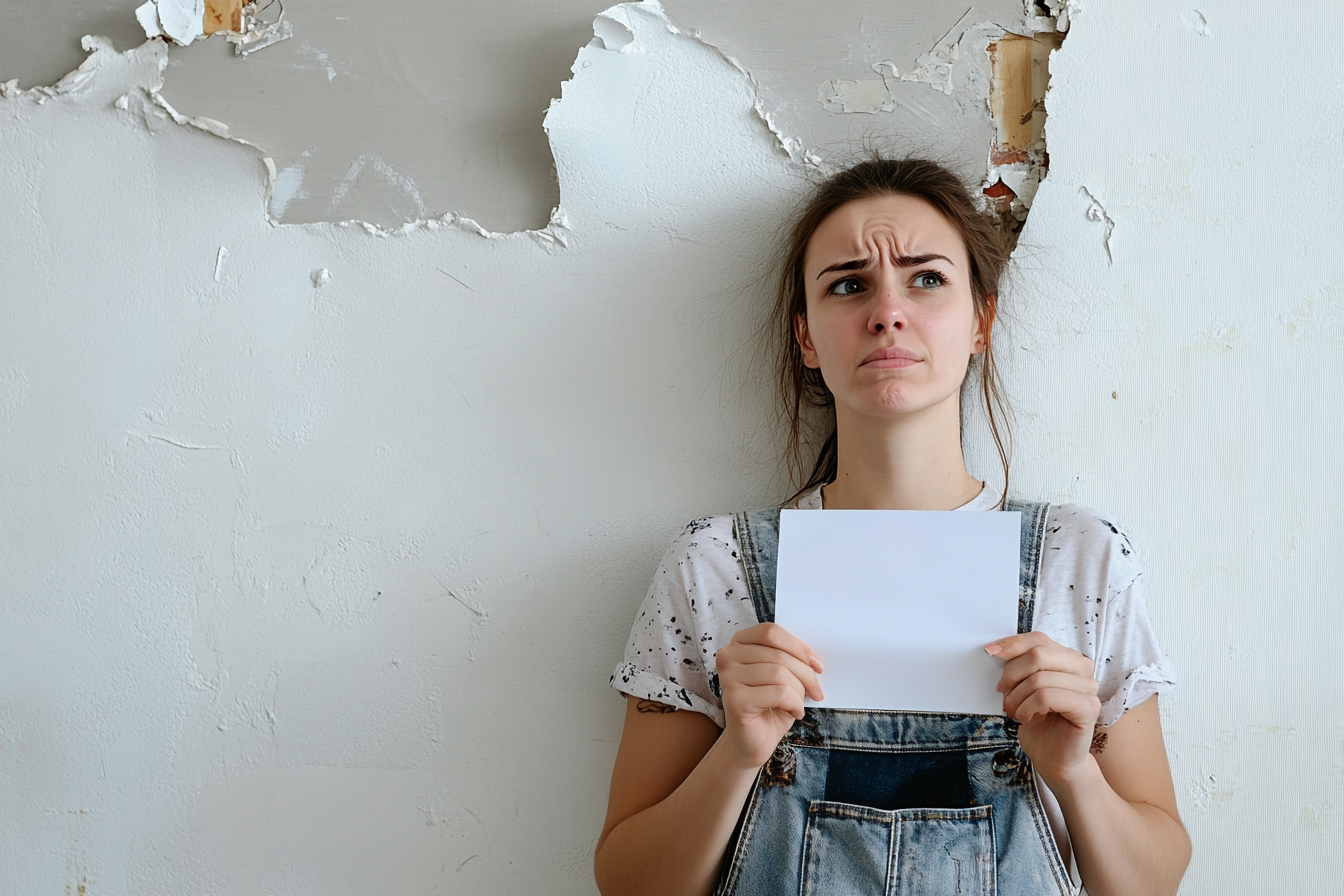 A woman holding a note | Source: Midjourney