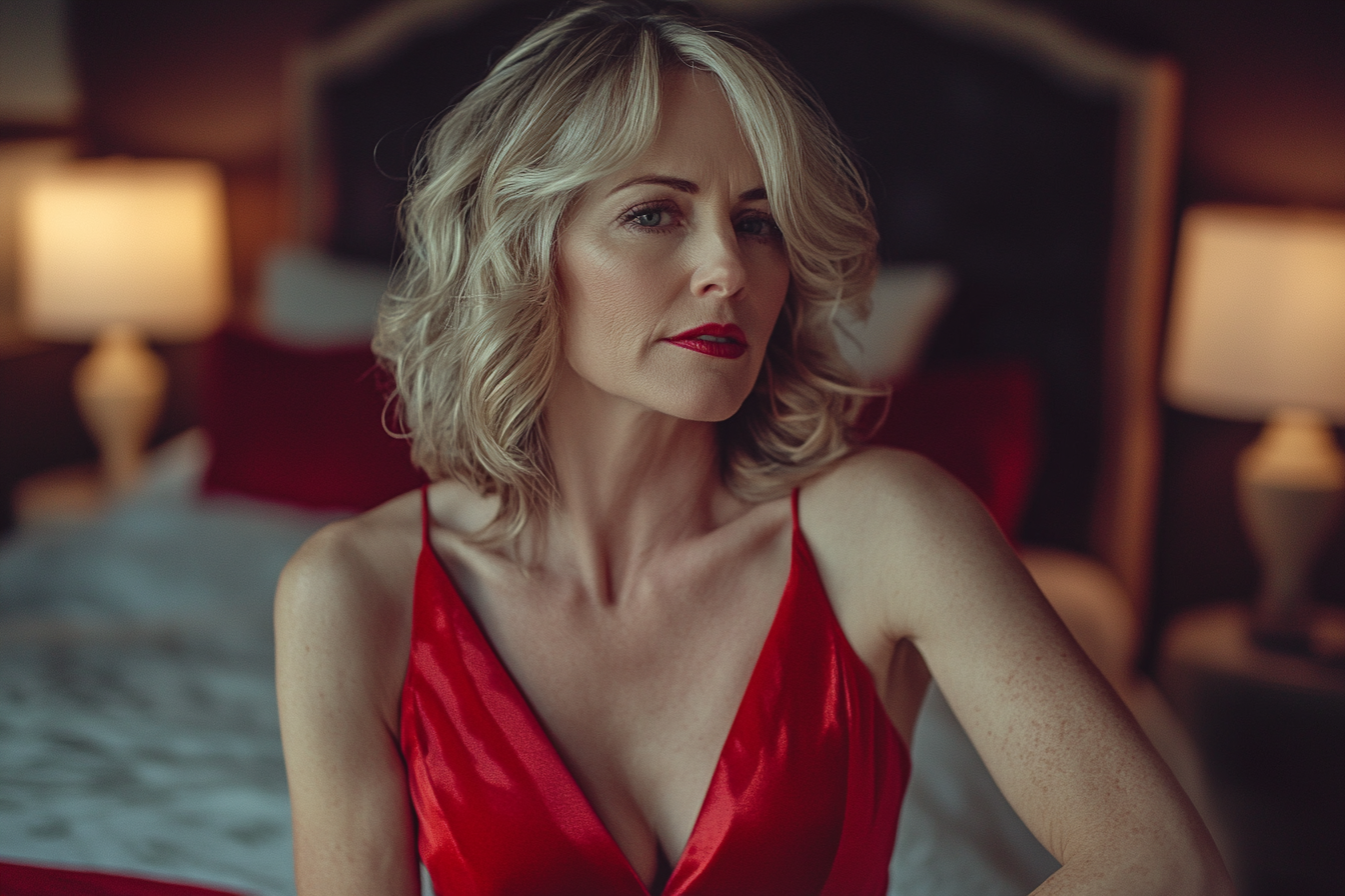 A woman in a bedroom | Source: Midjourney