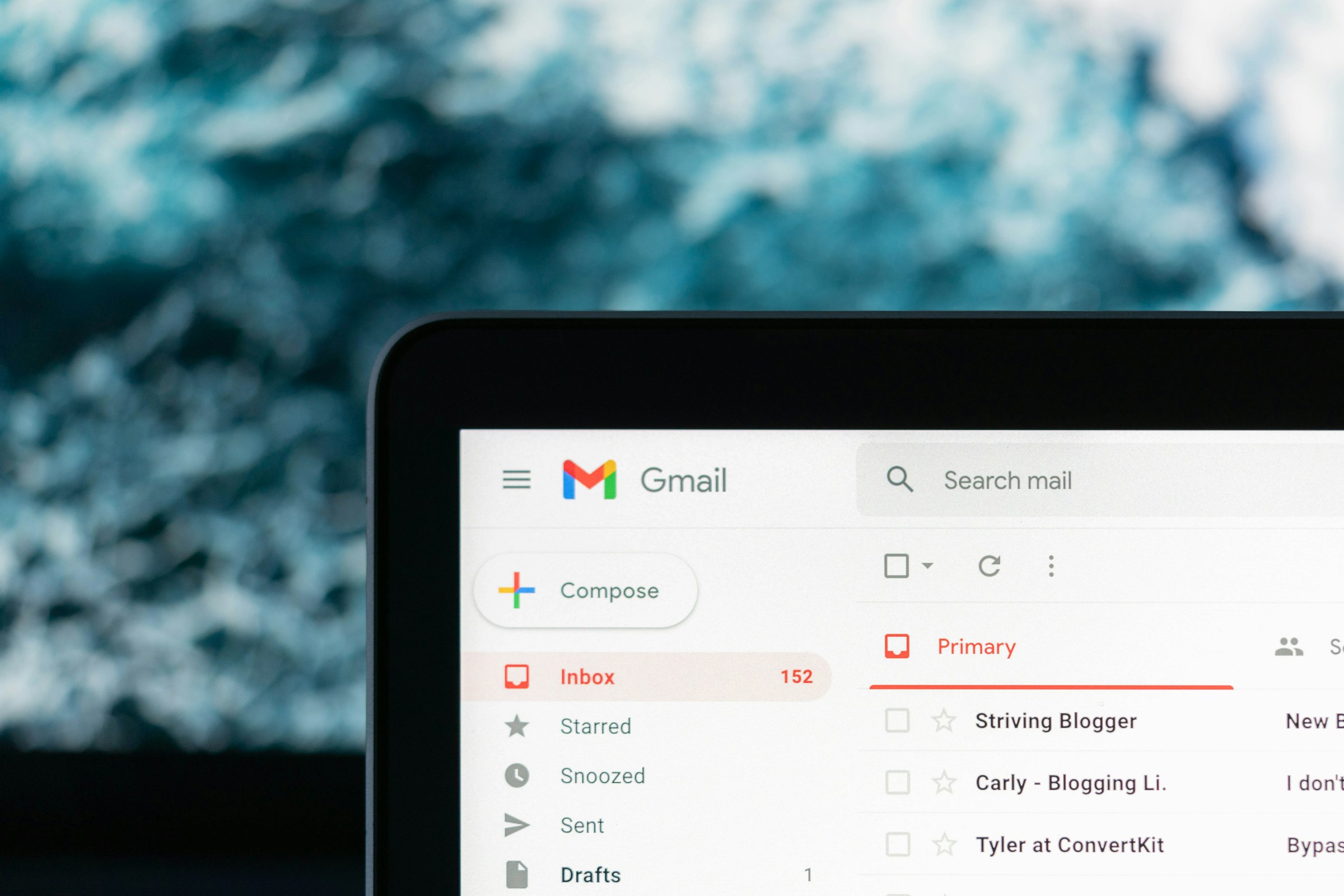 A close-up shot of the Gmail desktop app | Source: Unsplash