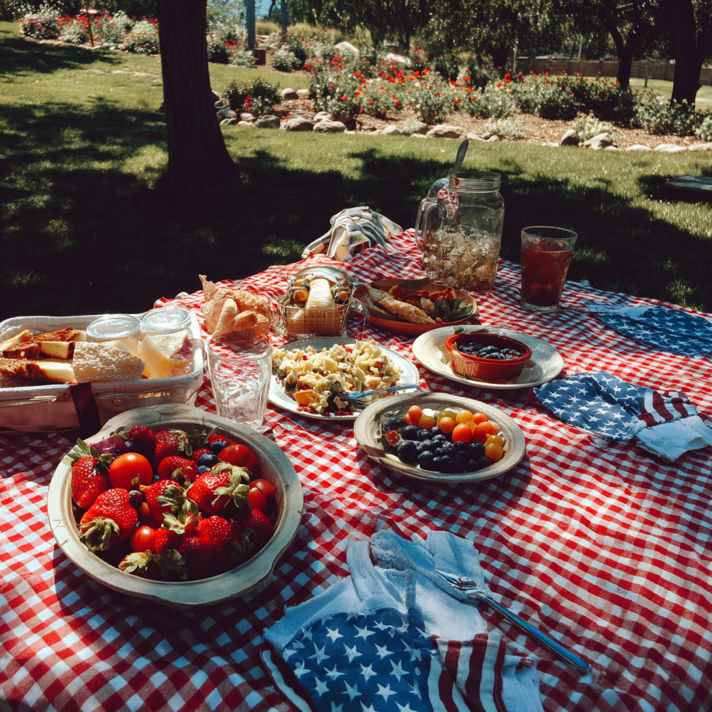 A Fourth of July picnic spread | Source: Midjourney