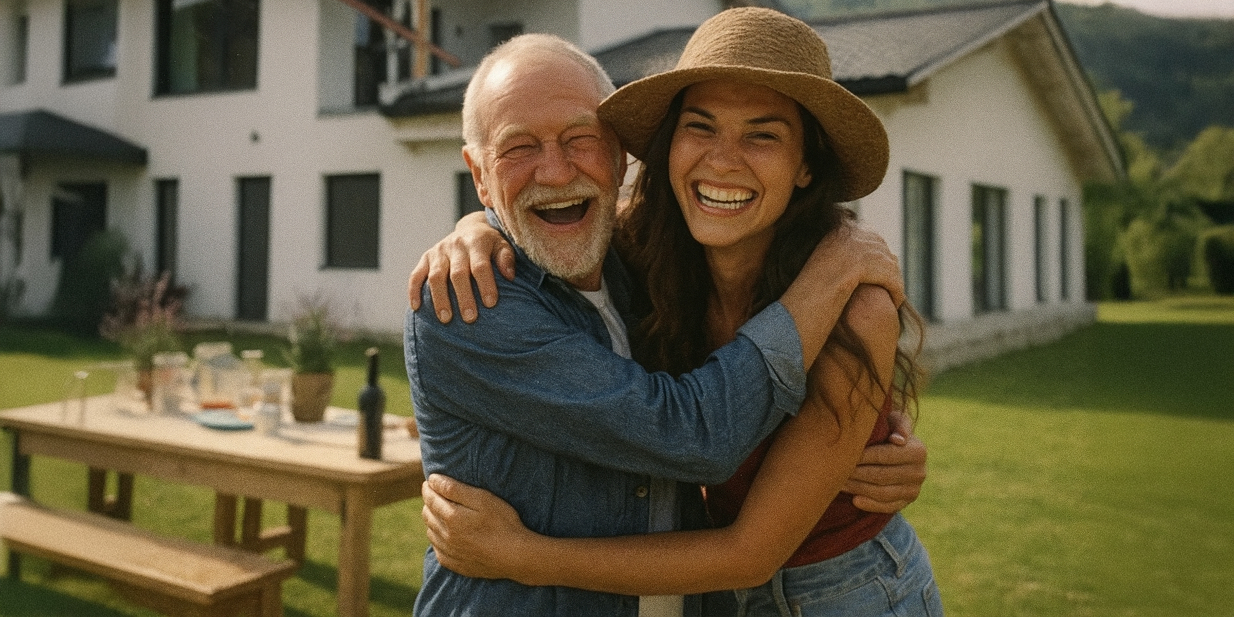 Happy elderly man with young woman | Source: Pexels